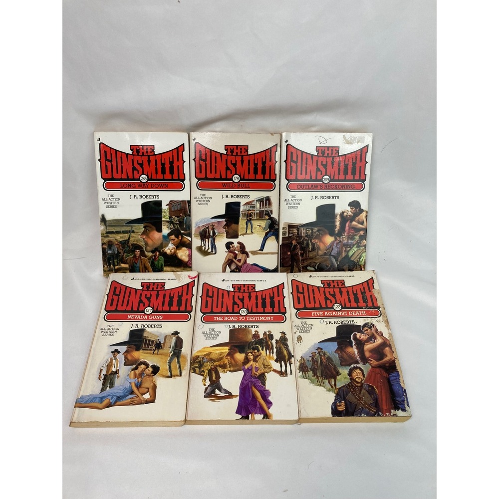 J.R. Roberts The Gunsmith Western Paperback Lot of 6 #123 #130 #137 #178 +